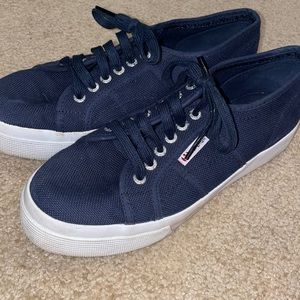 Rarely worn Superga shoes size 9 NAVY